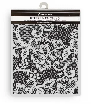 Floral Lace Stencil, 7.5"x9"